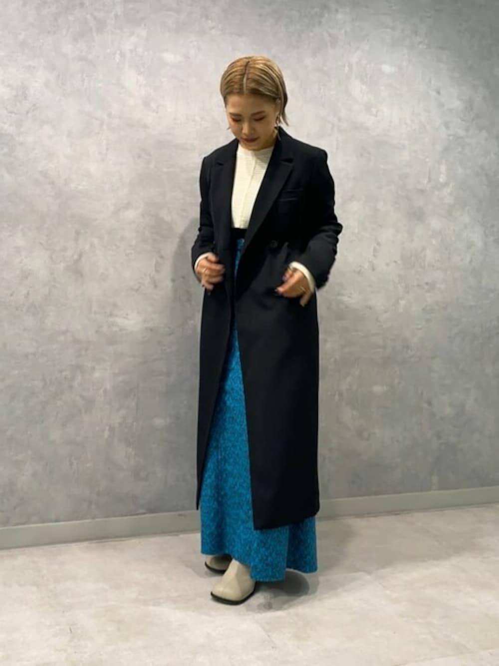 UNITED TOKYO バックウェーブロングコートジャケット