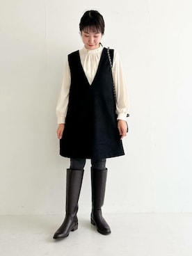 「URBAN RESEARCH Sonny Label（アーバンリサーチサニーレーベル）のアイテム（ブーツ）」を使った、ROSSO WOMENさん（レディース・161cm）の秋コーディネート