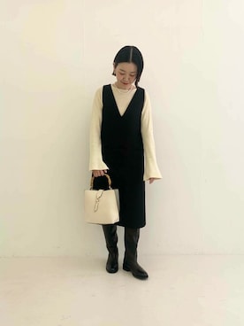 「URBAN RESEARCH ROSSO」｜「アイテム（アクセサリー）」を使った、ROSSO WOMENさん（レディース・153cm）の秋コーディネート