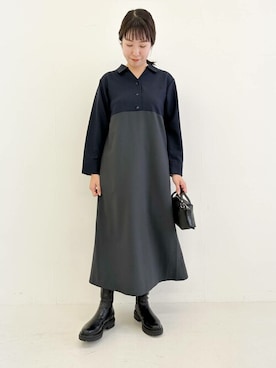 「URBAN RESEARCH ROSSO WOMEN（アーバンリサーチ　ロッソ）のアイテム（ブーツ）」を使った、ROSSO WOMENさん（レディース・161cm）の冬コーディネート