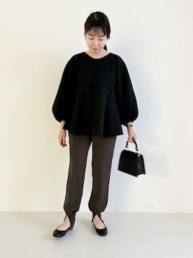 「アーバンリサーチ」｜「アイテム（バレエシューズ）」を使った、ROSSO WOMENさん（レディース・161cm）の冬コーディネート