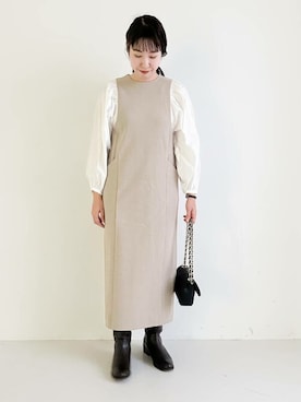「URBAN RESEARCH Sonny Label（アーバンリサーチサニーレーベル）のアイテム（ブーツ）」を使った、ROSSO WOMENさん（レディース・161cm）の冬コーディネート