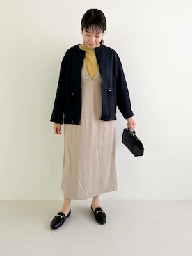 「URBAN RESEARCH ROSSO」｜「アイテム（ブルゾン）」を使った、ROSSO WOMENさん（レディース・161cm）の冬コーディネート