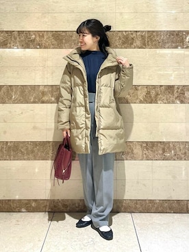 「URBAN RESEARCH ROSSO」｜「アイテム（ダウンジャケット/コート）」を使った、ROSSO WOMENさん（レディース・150cm）の冬コーディネート