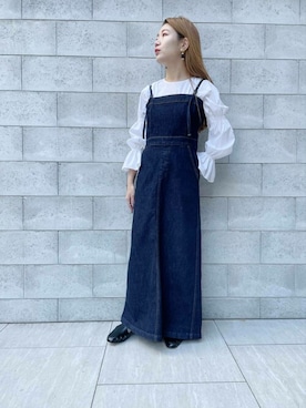 「Lee（リー）のアイテム（ワンピース）」を使った、ROSSO WOMENさん（レディース・161cm）の冬コーディネート