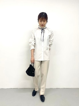 「ブラウス」｜「アイテム（セットアップ）」を使った、ROSSO WOMENさん（レディース・164cm）の冬コーディネート