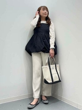 「アーバンリサーチ」｜「アイテム（バレエシューズ）」を使った、ROSSO WOMENさん（レディース・154cm）の春コーディネート