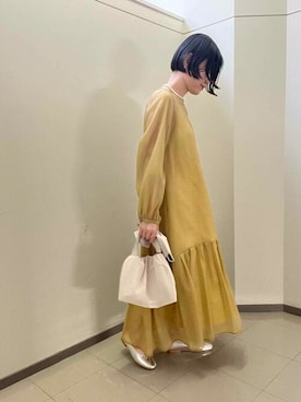 「アーバンリサーチ」｜「アイテム（バレエシューズ）」を使った、ROSSO WOMENさん（レディース・153cm）の春コーディネート