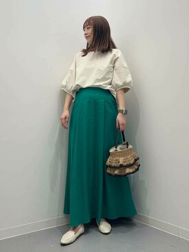 「アーバンリサーチ」｜「アイテム（スリッポン）」を使った、ROSSO WOMENさん（レディース・154cm）の春コーディネート