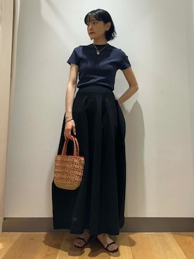 「URBAN RESEARCH ROSSO」｜「アイテム（アクセサリー）」を使った、ROSSO WOMENさん（レディース・157cm）の春コーディネート
