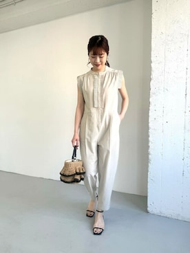 「URBAN RESEARCH ROSSO」｜「アイテム（オールインワン・サロペット）」を使った、ROSSO WOMENさん（レディース・163cm）の春コーディネート