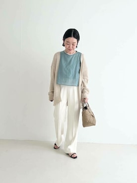 「URBAN RESEARCH ROSSO WOMEN（アーバンリサーチ　ロッソ）のアイテム（サンダル）」を使った、ROSSO WOMENさん（レディース・153cm）の夏コーディネート