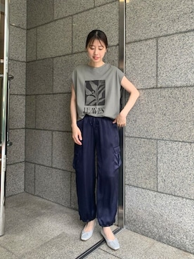「CHIGNON（シニヨン）のアイテム（トップス）」を使った、ROSSO WOMENさん（レディース・165cm）の夏コーディネート