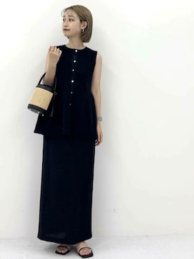 「155㎝コーデ」｜「アイテム（バッグ）」を使った、ROSSO WOMENさん（レディース・155cm）の夏コーディネート