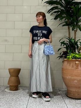 「CHIGNON（シニヨン）のアイテム（トップス）」を使った、ROSSO WOMENさん（レディース・159cm）の夏コーディネート