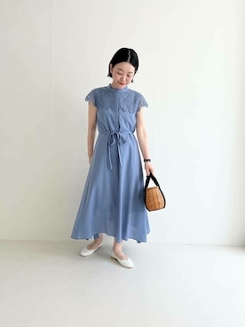 「アーバンリサーチ」｜「アイテム（バレエシューズ）」を使った、ROSSO WOMENさん（レディース・153cm）の夏コーディネート