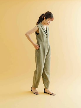 「URBAN RESEARCH ROSSO」｜「アイテム（オールインワン・サロペット）」を使った、ROSSO WOMENさん（レディース・163cm）の夏コーディネート