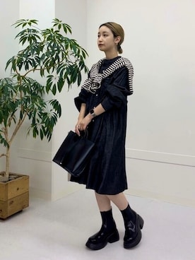 「アイテム（トートバッグ）」を使った、ROSSO WOMENさん（レディース・155cm）の夏コーディネート