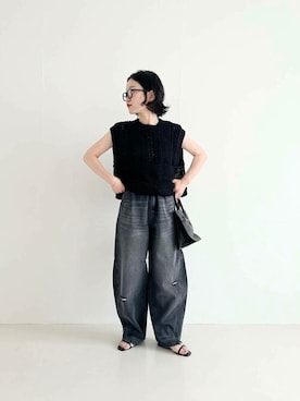 「URBAN RESEARCH ROSSO WOMEN（アーバンリサーチ　ロッソ）のアイテム（サンダル）」を使った、ROSSO WOMENさん（レディース・153cm）の夏コーディネート
