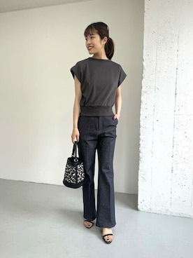 「先取り秋カラーコーデ」｜ROSSO WOMENさん（レディース・163cm）の夏コーディネート
