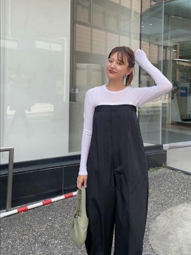 「URBAN RESEARCH ROSSO」｜「アイテム（オールインワン・サロペット）」を使った、ROSSO WOMENさん（レディース・163cm）の夏コーディネート