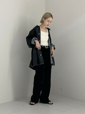 「アーバンリサーチ」｜「アイテム（デニムジャケット）」を使った、ROSSO WOMENさん（レディース・155cm）の夏コーディネート