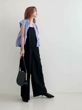 「URBAN RESEARCH ROSSO」｜「アイテム（オールインワン・サロペット）」を使った、ROSSO WOMENさん（レディース・161cm）の夏コーディネート