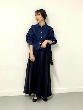 「アーバンリサーチ」｜「アイテム（デニムジャケット）」を使った、ROSSO WOMENさん（レディース・165cm）の秋コーディネート