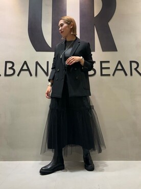 「URBAN RESEARCH ROSSO」｜「アイテム（その他アウター）」を使った、ROSSO WOMENさん（レディース・161cm）の秋コーディネート