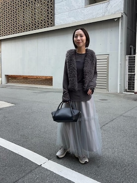 「URBAN RESEARCH ROSSO」｜「アイテム（その他アウター）」を使った、ROSSO WOMENさん（レディース・160cm）の秋コーディネート