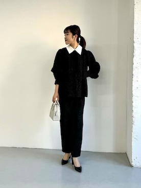 「オケージョン」｜「アイテム（セットアップ）」を使った、ROSSO WOMENさん（レディース・163cm）の秋コーディネート