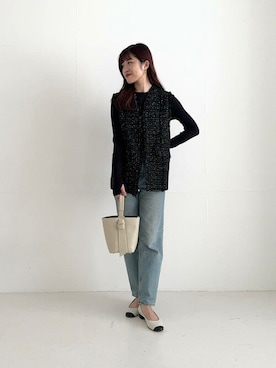 「URBAN RESEARCH ROSSO」｜「アイテム（その他アウター）」を使った、ROSSO WOMENさん（レディース・163cm）の秋コーディネート