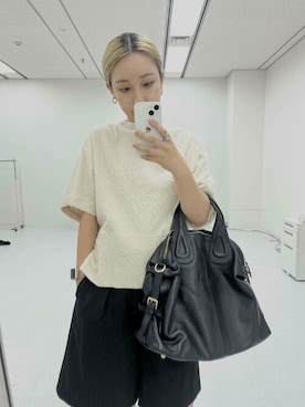 「URBAN RESEARCH（アーバンリサーチ）のレザーボストンバッグ（ボストンバッグ）」を使った、ROSSO WOMENさん（レディース・155cm）の秋コーディネート