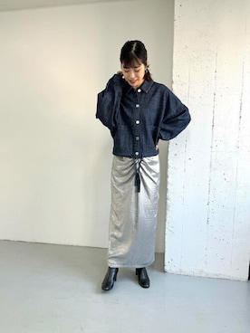 「アーバンリサーチ」｜「アイテム（デニムジャケット）」を使った、ROSSO WOMENさん（レディース・163cm）の秋コーディネート