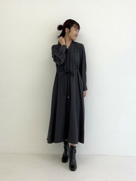 「URBAN RESEARCH ROSSO」｜「アイテム（ワンピース/ドレス）」を使った、ROSSO WOMENさん（レディース・163cm）の秋コーディネート