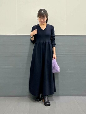「URBAN RESEARCH ROSSO」｜「アイテム（ワンピース/ドレス）」を使った、ROSSO WOMENさん（レディース・150cm）の秋コーディネート
