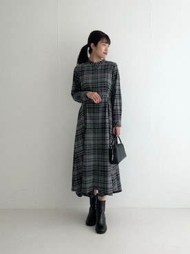 「アーバンリサーチ」｜「アイテム（シャツワンピース）」を使った、ROSSO WOMENさん（レディース・163cm）の秋コーディネート