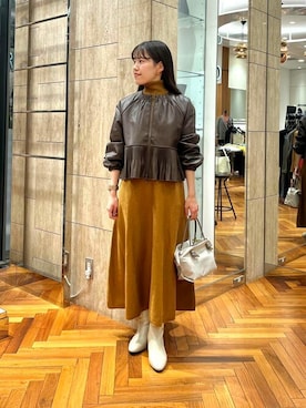 「URBAN RESEARCH ROSSO」｜「アイテム（ワンピース/ドレス）」を使った、ROSSO WOMENさん（レディース・150cm）の秋コーディネート