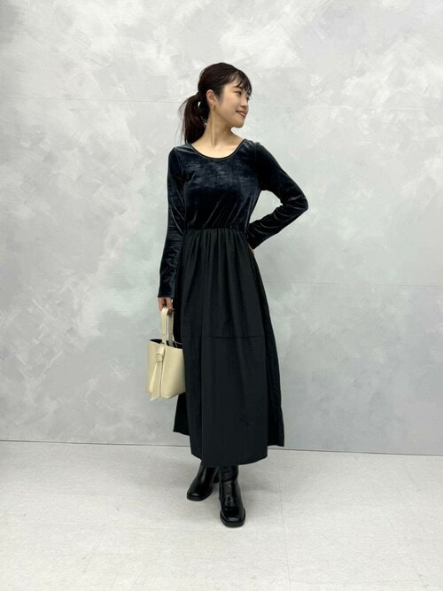 セール】『WEB限定』ベロアドッキングワンピース（ワンピース）｜URBAN