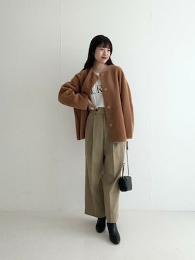 「ブーツコーデ」｜「アイテム（その他アウター）」を使った、ROSSO WOMENさん（レディース・163cm）の秋コーディネート