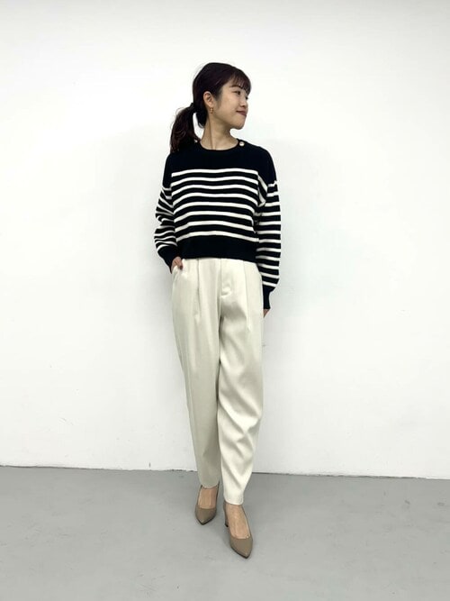 F by ROSSO　ウォッシャブル片畦ボタンニット セール】F by ROSSO ウォッシャブル片畦ボタンニット（ニット
