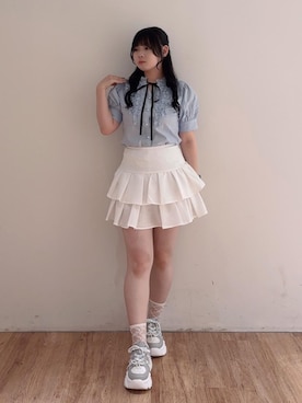 「MAJESTIC LEGON（マジェスティックレゴン）のアイテム」を使った、saeさん（レディース・155cm）の夏コーディネート