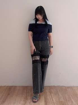 「MAJESTIC LEGON（マジェスティックレゴン）のアイテム」を使った、saeさん（レディース・155cm）の夏コーディネート