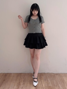 「アイテム（カーディガン/ボレロ）」を使った、saeさん（レディース・155cm）の夏コーディネート
