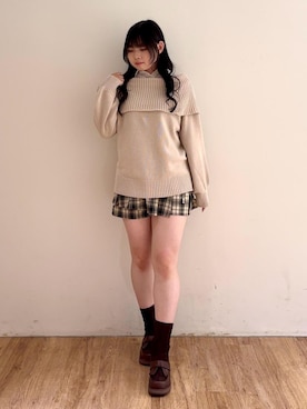 「ブルべ夏」｜saeさん（レディース・155cm）の秋コーディネート