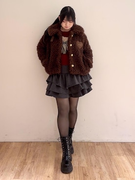 saeさん（レディース・155cm）の冬コーディネート