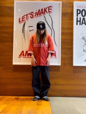 「HYSTERIC GLAMOUR（ヒステリックグラマー）のアイテム（その他アウター）」を使った、hyscocco43さん（メンズ・165cm）の春コーディネート