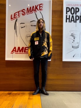 「スキニー」｜「アイテム（ブルゾン）」を使った、hyscocco43さん（メンズ・165cm）の夏コーディネート