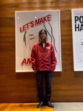 「HYSTERIC GLAMOUR（ヒステリックグラマー）のアイテム（ナイロンジャケット）」を使った、hyscocco43さん（メンズ・165cm）の秋コーディネート