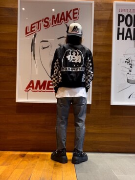 「HYSTERIC GLAMOUR（ヒステリックグラマー）のアイテム（MA-1）」を使った、hyscocco43さん（メンズ・165cm）の秋コーディネート